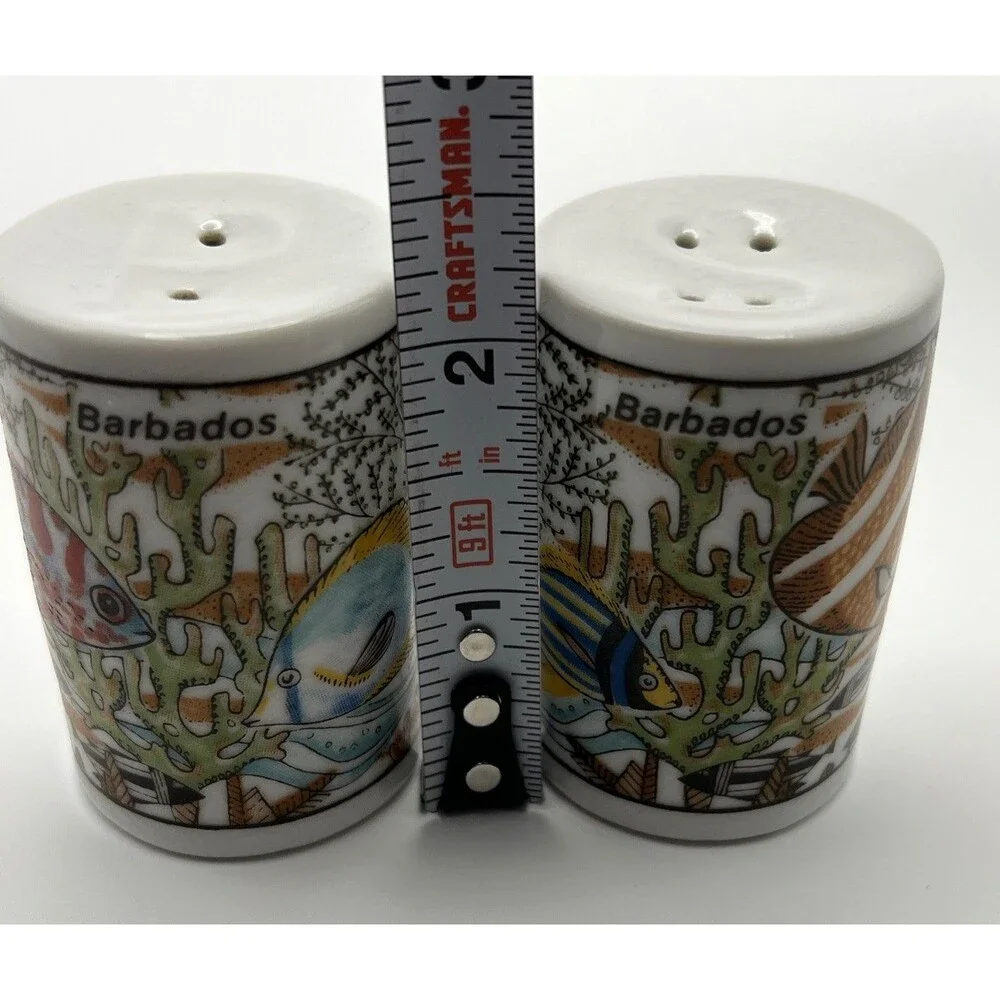 Barbados Collector Salt & Pepper Shakers Ceramic Beach/Desert Theme